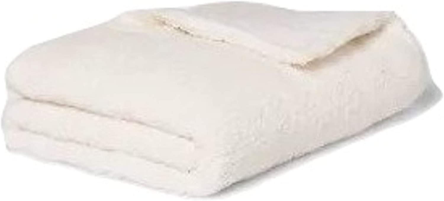 Room Essentials Solid Sherpa Throw Blanket for $7
