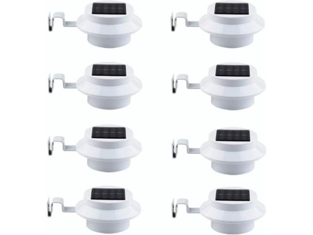 8 Outdoor Solar Gutter LED Lights for $25.99