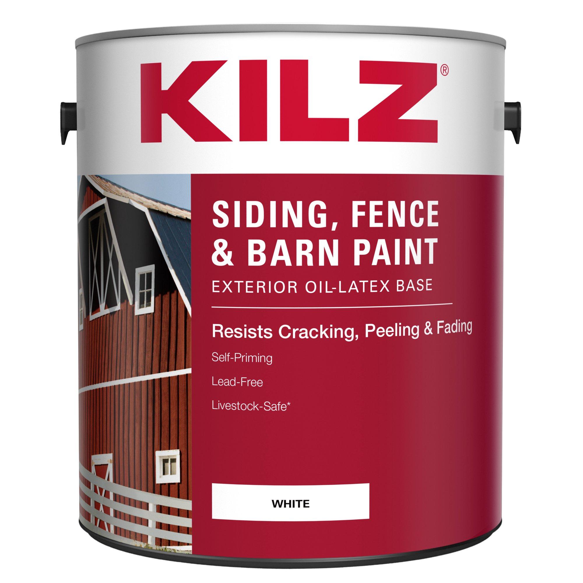 KILZ Exterior Siding Fence and Barn White Paint for $18.42