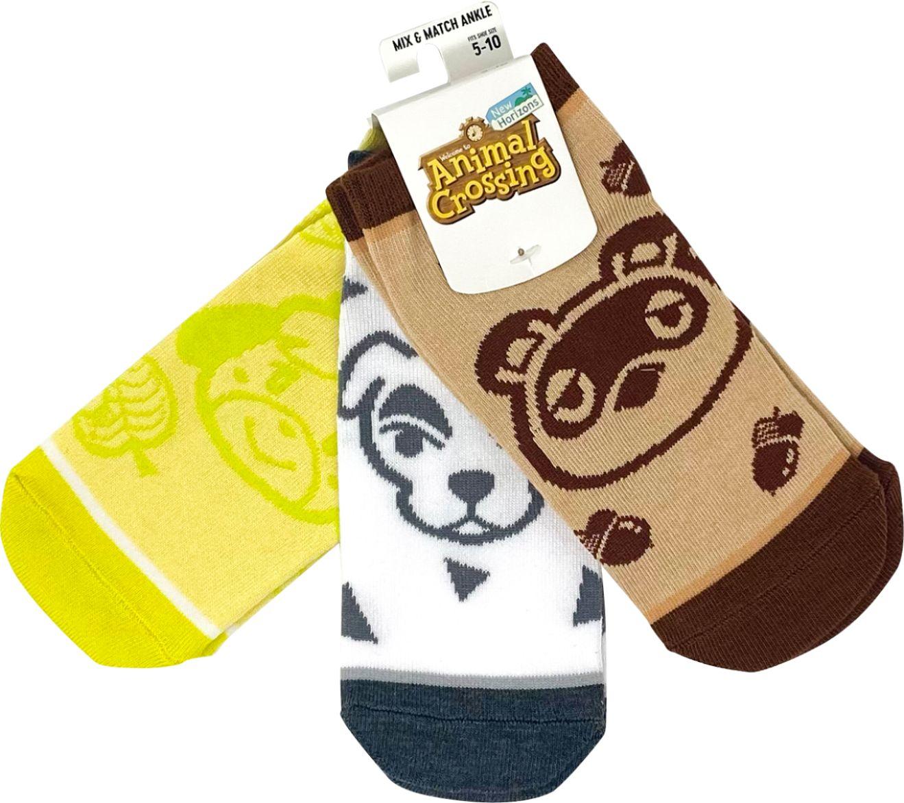 Animal Crossing 3-Pair Ankle Socks for $3.99