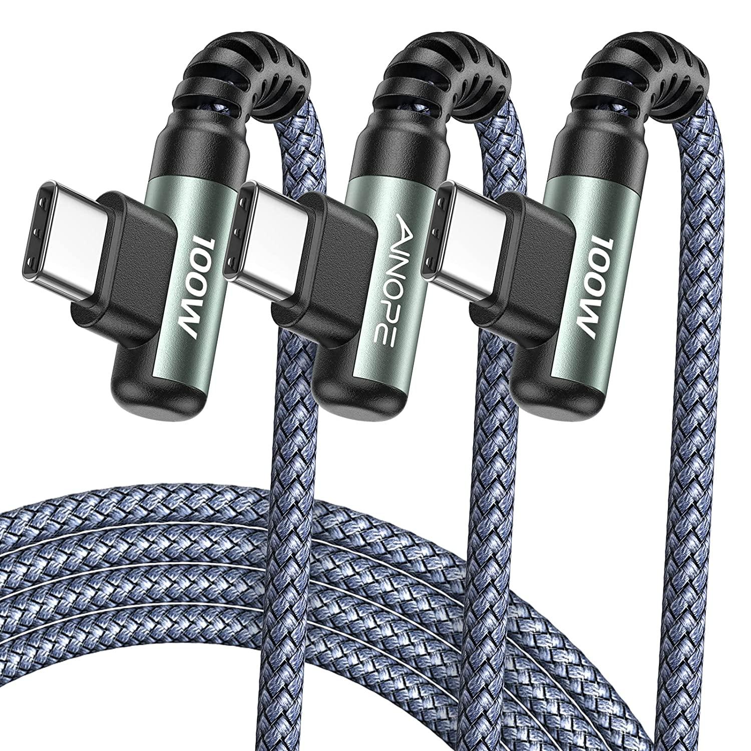 USB-C to USB-C 100W Braided Cables 3 Pack for $12.05