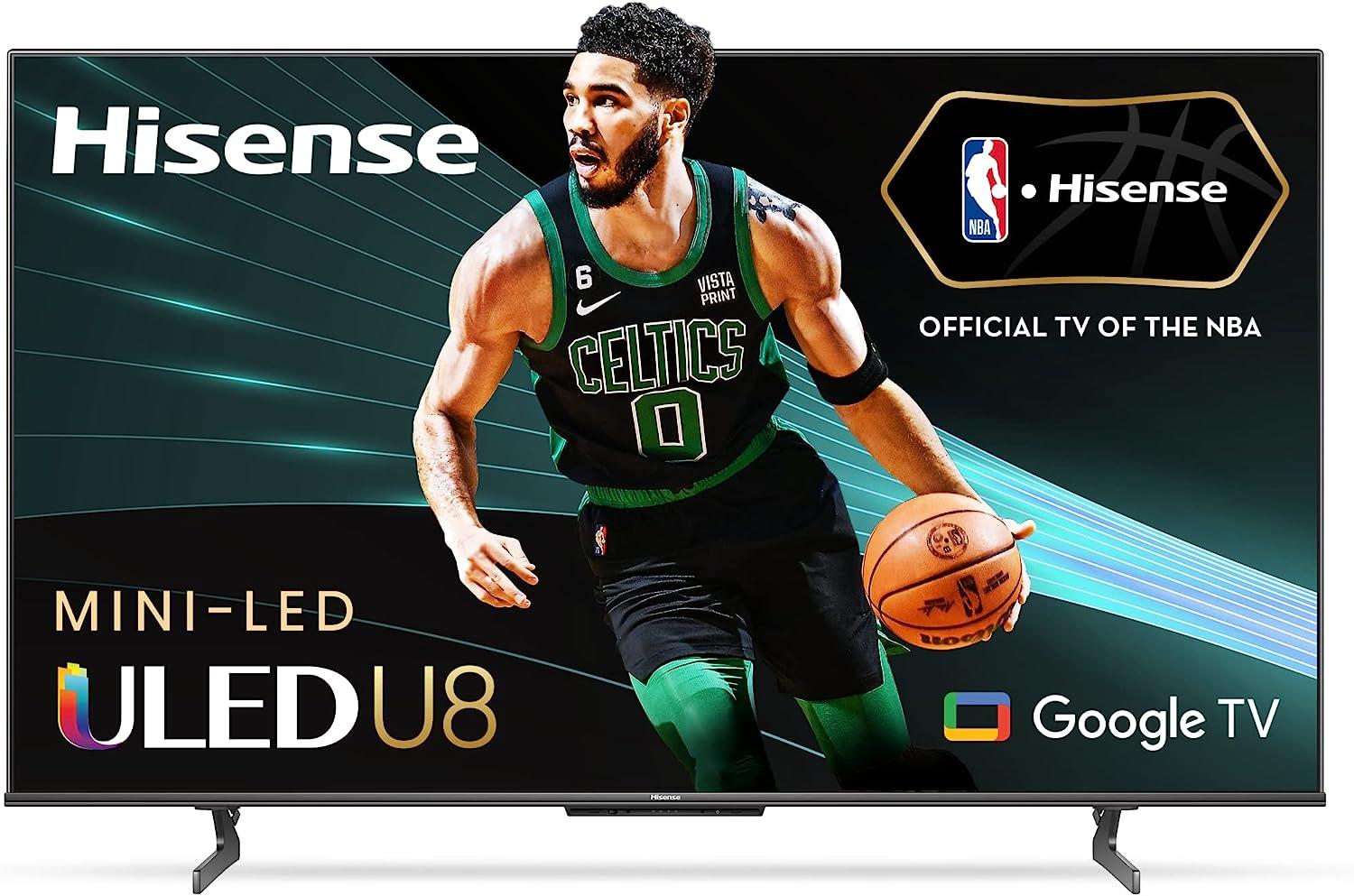 65in Hisense U8H QLED Series Quantum 4K ULED Google Smart TV for $949.99 Shipped