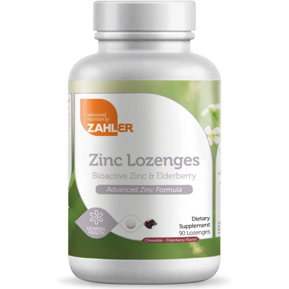 Zahler 25mg Chewable Zinc Lozenges with Elderberry for $6.24 Shipped