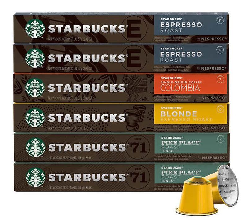 Starbucks by Nespresso Original Line Variety 60 Pack for $32.99 Shipped