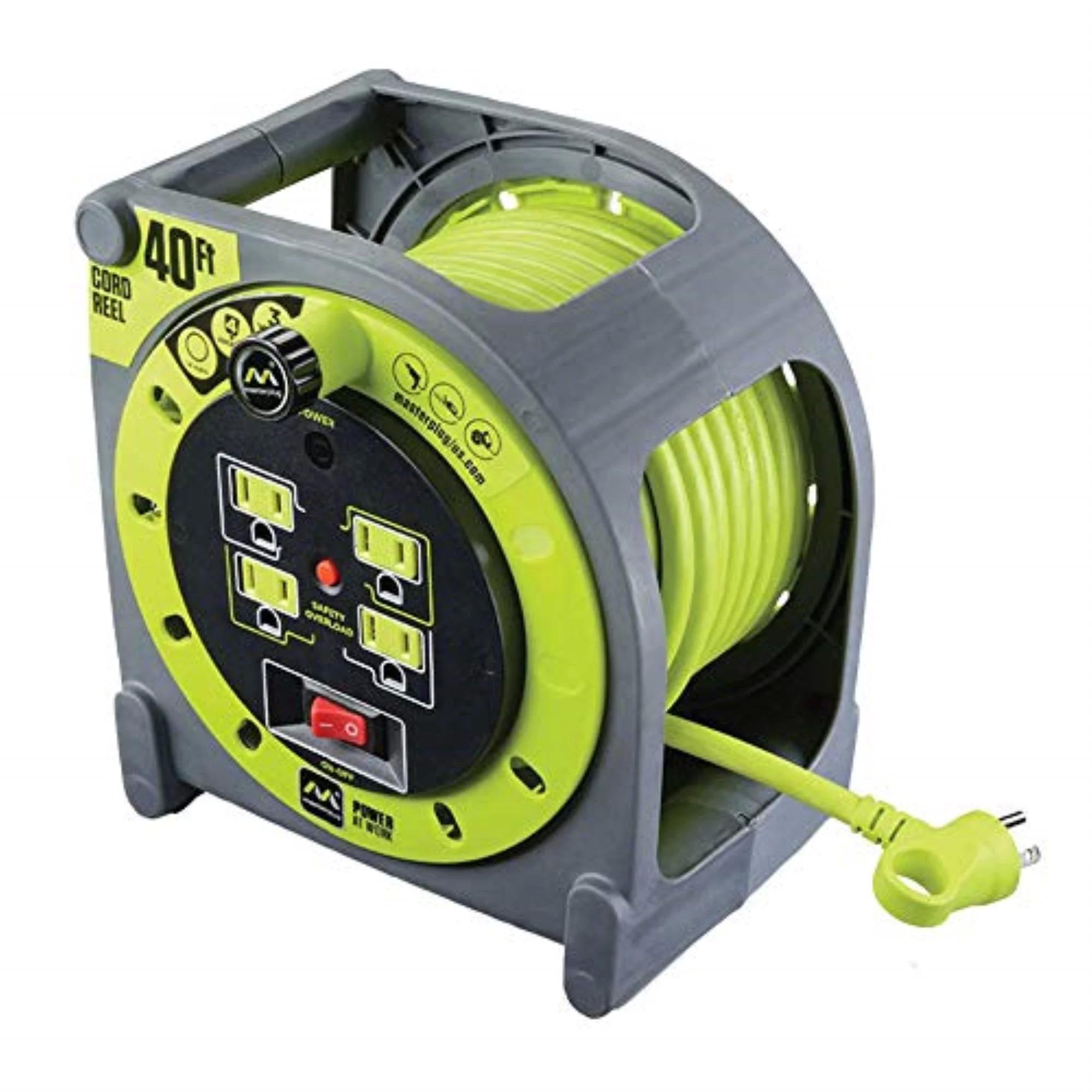 MasterPlug 40ft Heavy Duty Extension Cord Reel for $29.99