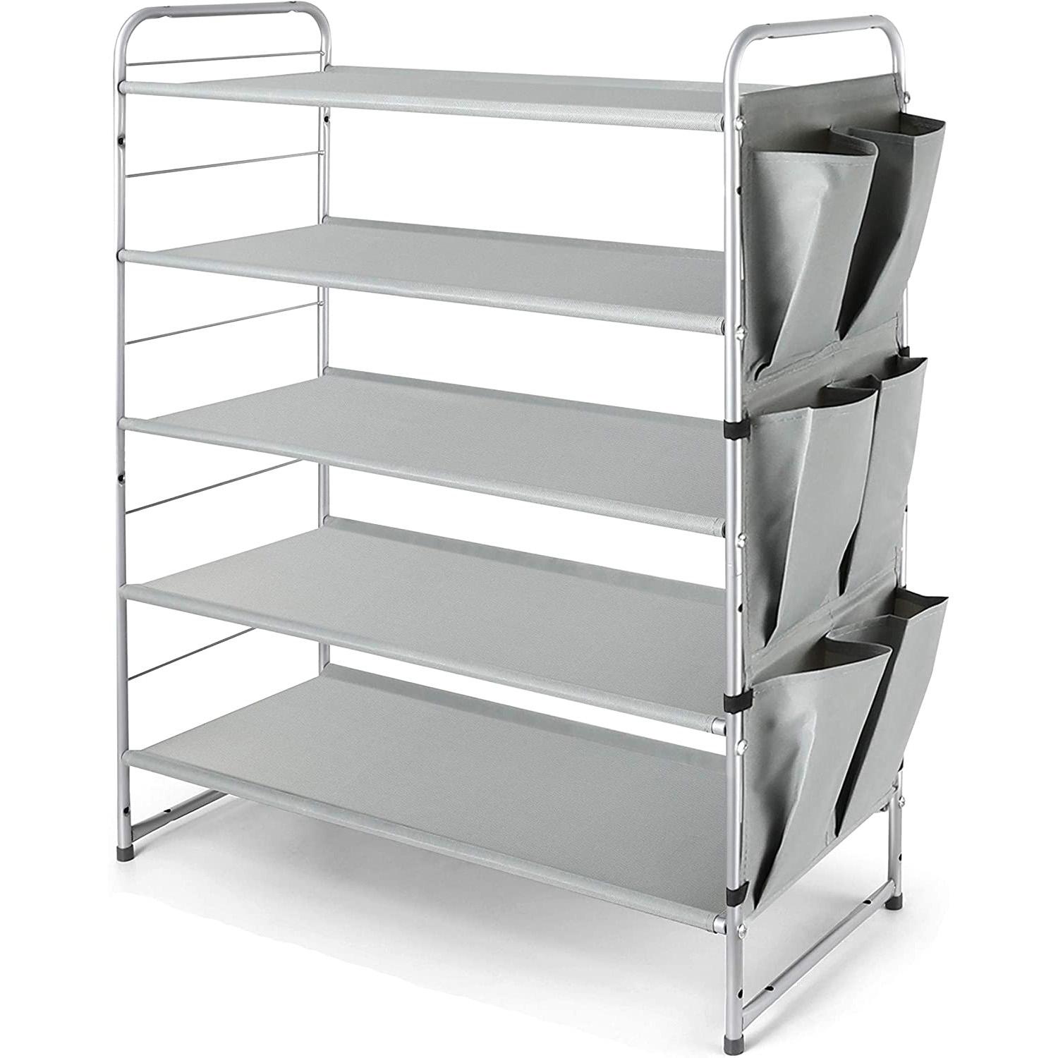 Simple Trending 5-Tier Stackable Shoe Rack for $11.48