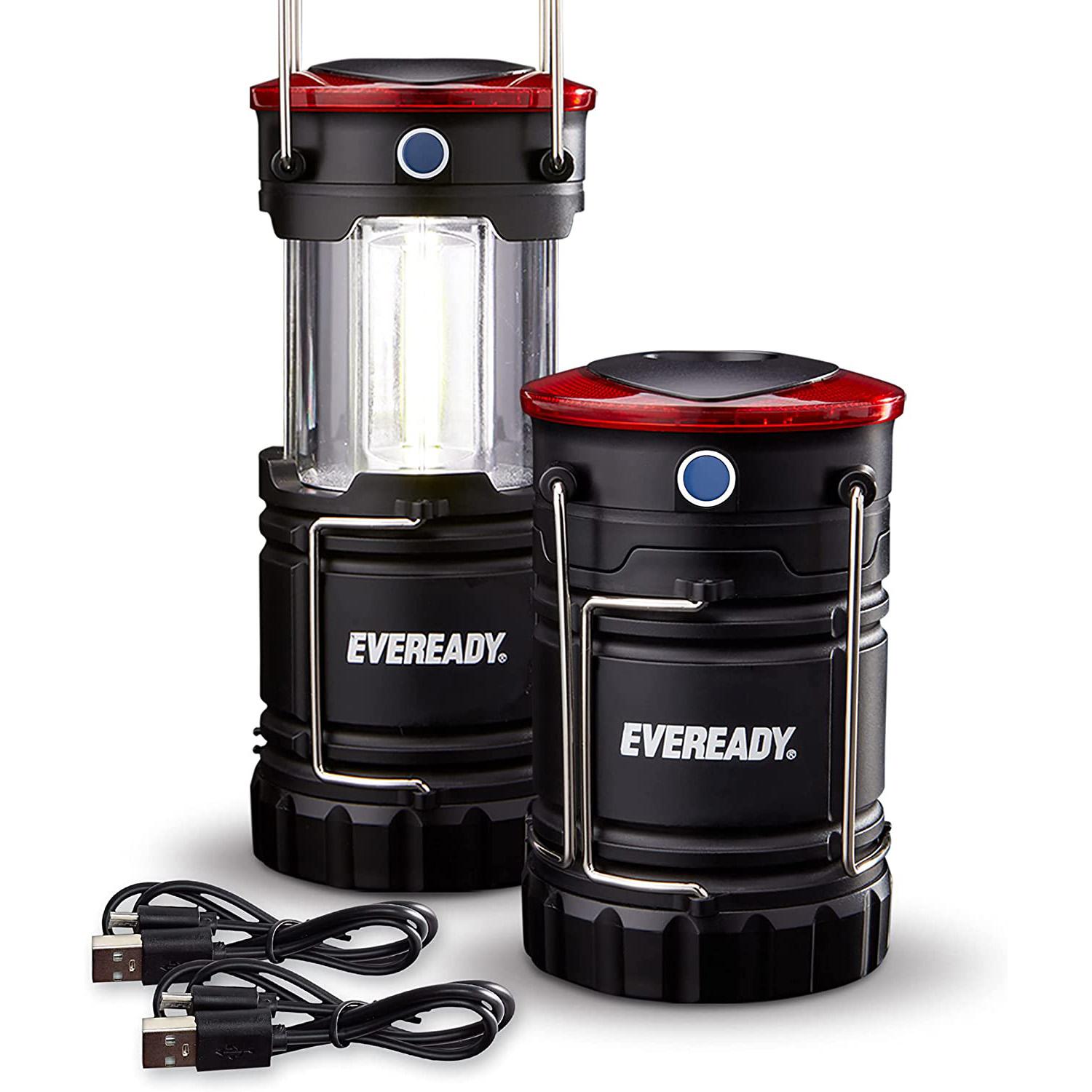 Eveready Rechargeable 360 Collapsible LED Camping Lantern 2 Pack for $11.23