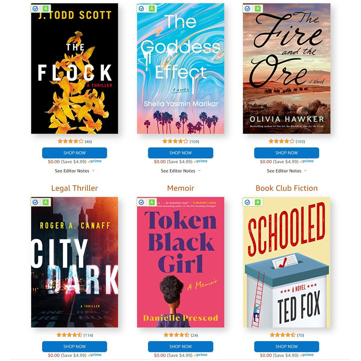 Free September Kindle eBooks for Amazon Prime Members