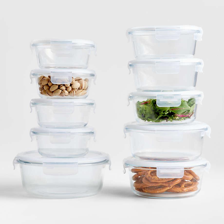 Crate and Barrel 20-Piece Round Glass Storage Set for $19.97