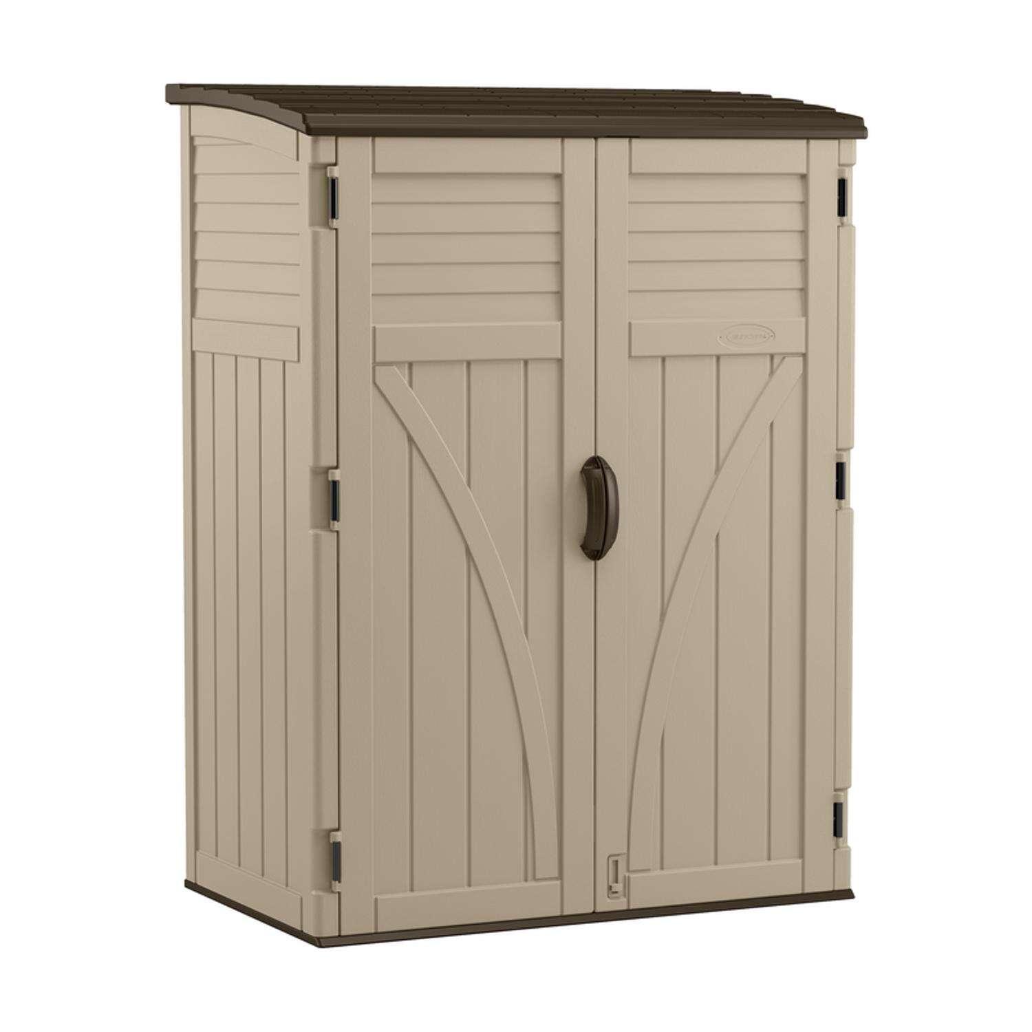 Suncast Plastic Vertical Storage Shed for $349.99 Shipped