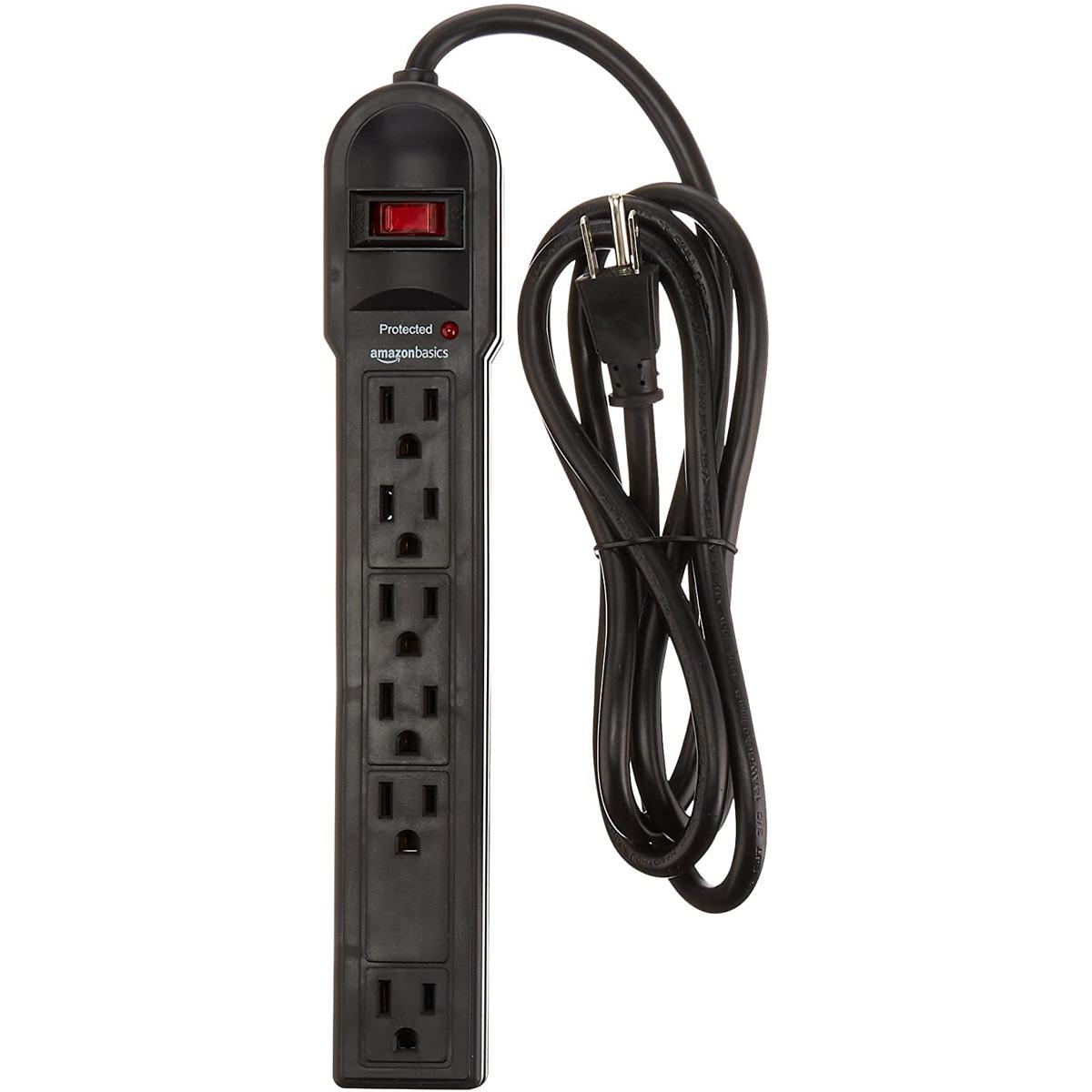 AmazonBasics 6-Outlet Power Strip for $4.99