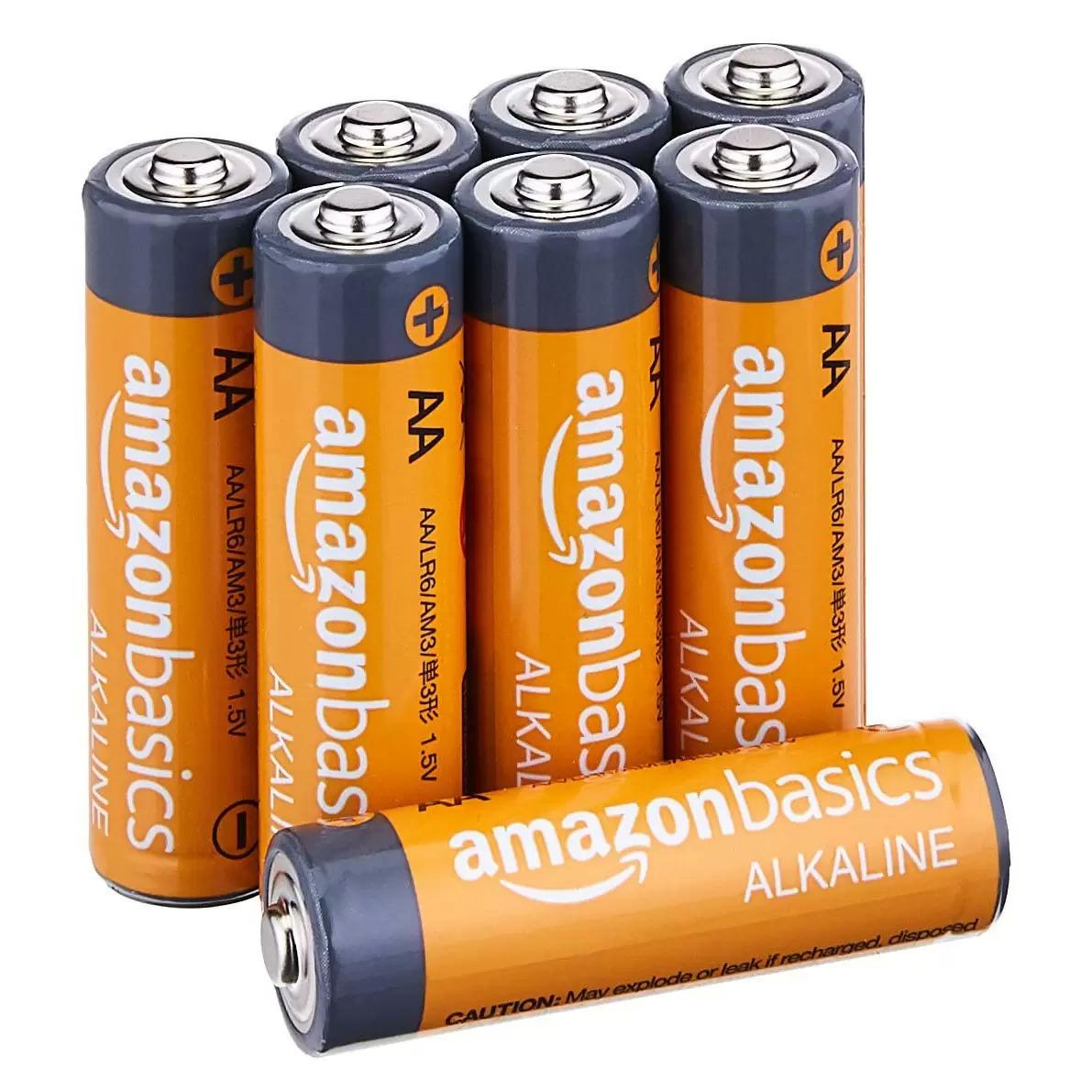 8 AmazonBasics AA Alkaline Batteries for $3.68 Shipped