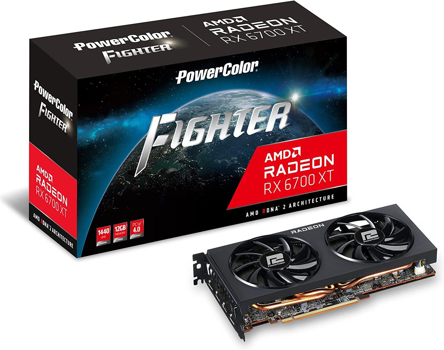 PowerColor Fighter AMD Radeon RX 6700 XT 12GB GDDR6 Video Card for $369.10 Shipped