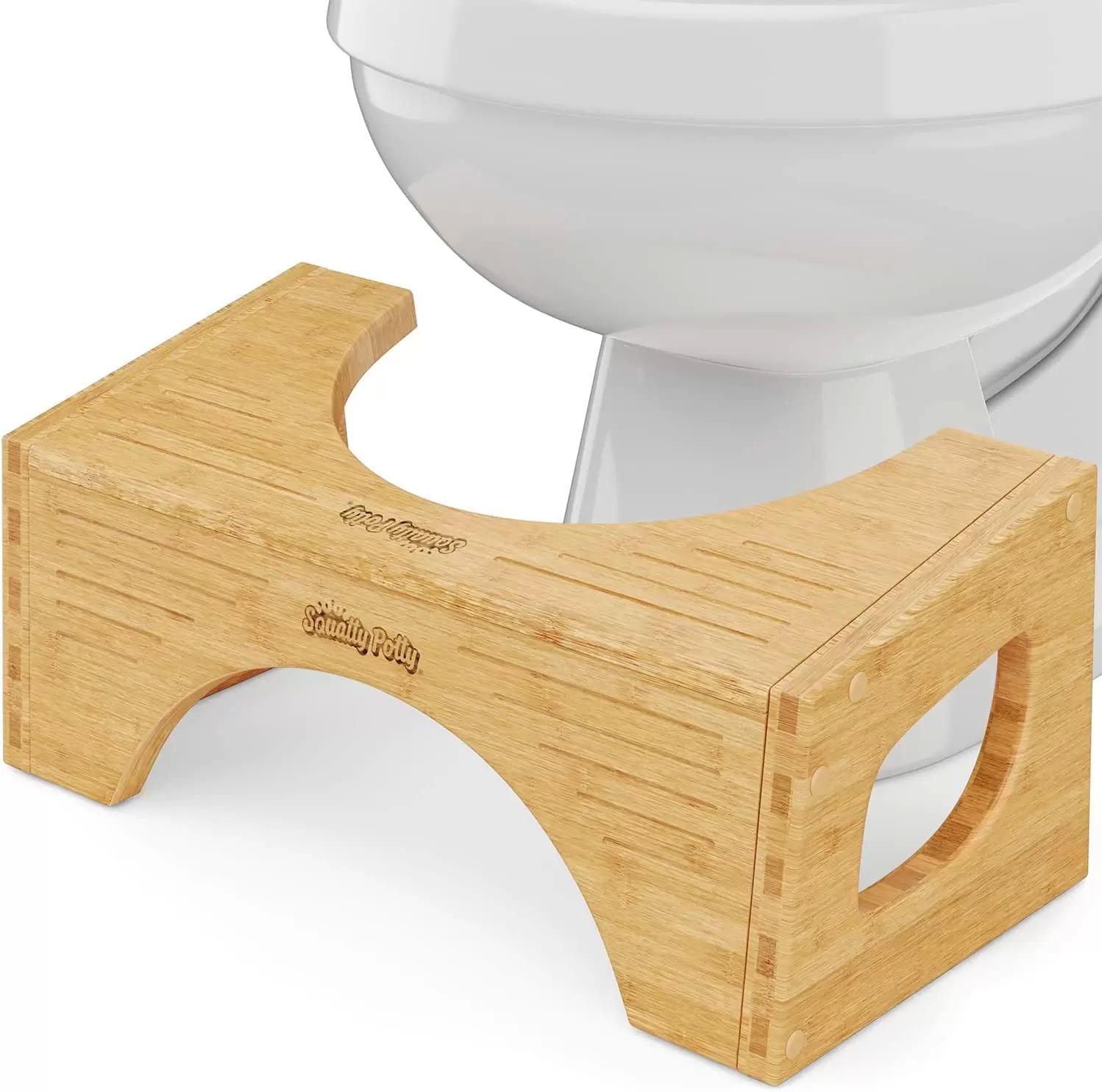 Squatty Potty The Original Bamboo Toilet Flip Stool for $24.99