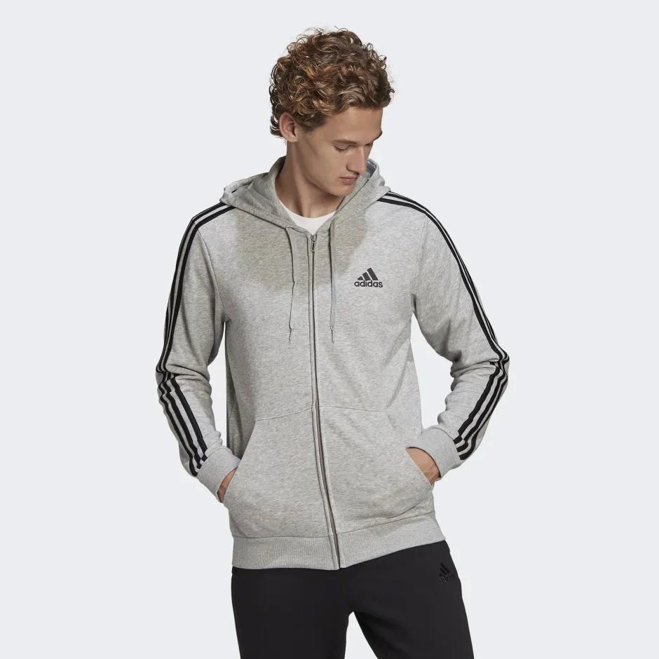 adidas Mens Essential 3-Stripe Logo Hoodie for $17.99