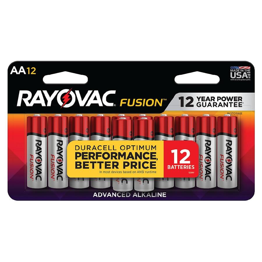 Rayovac Fusion AA or AAA Alkaline Batteries 12 Pack for $3.99