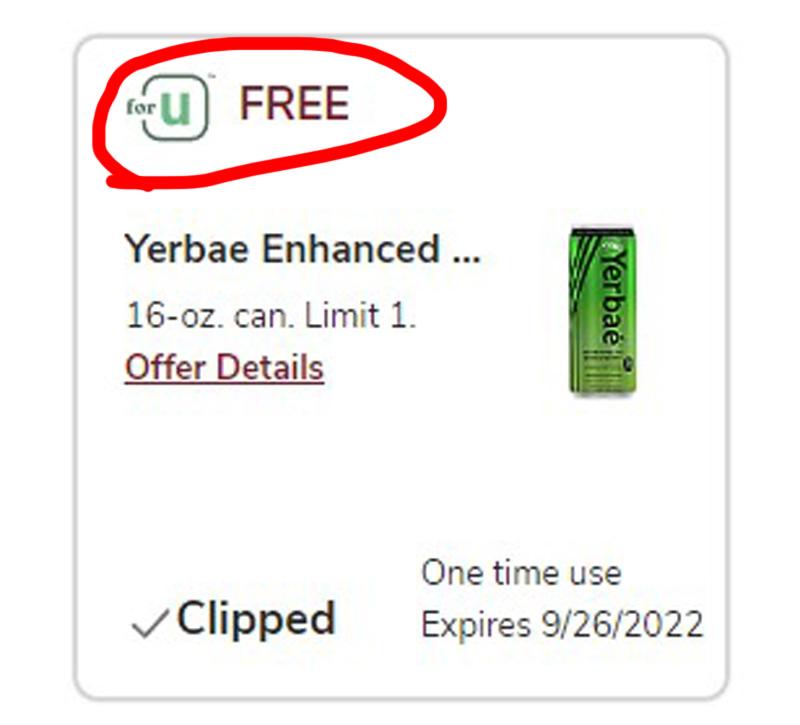Free Yerbae Enhanced Sparkling Beverage at Safeway or Albertsons or Acme
