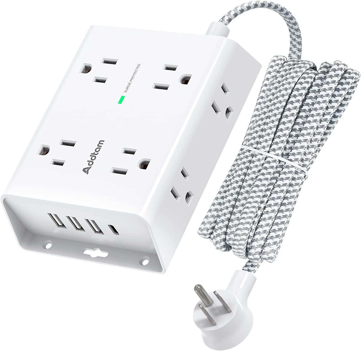 Surge Protector Power Strip with 8 outlets and 4 USB Ports for $15.49
