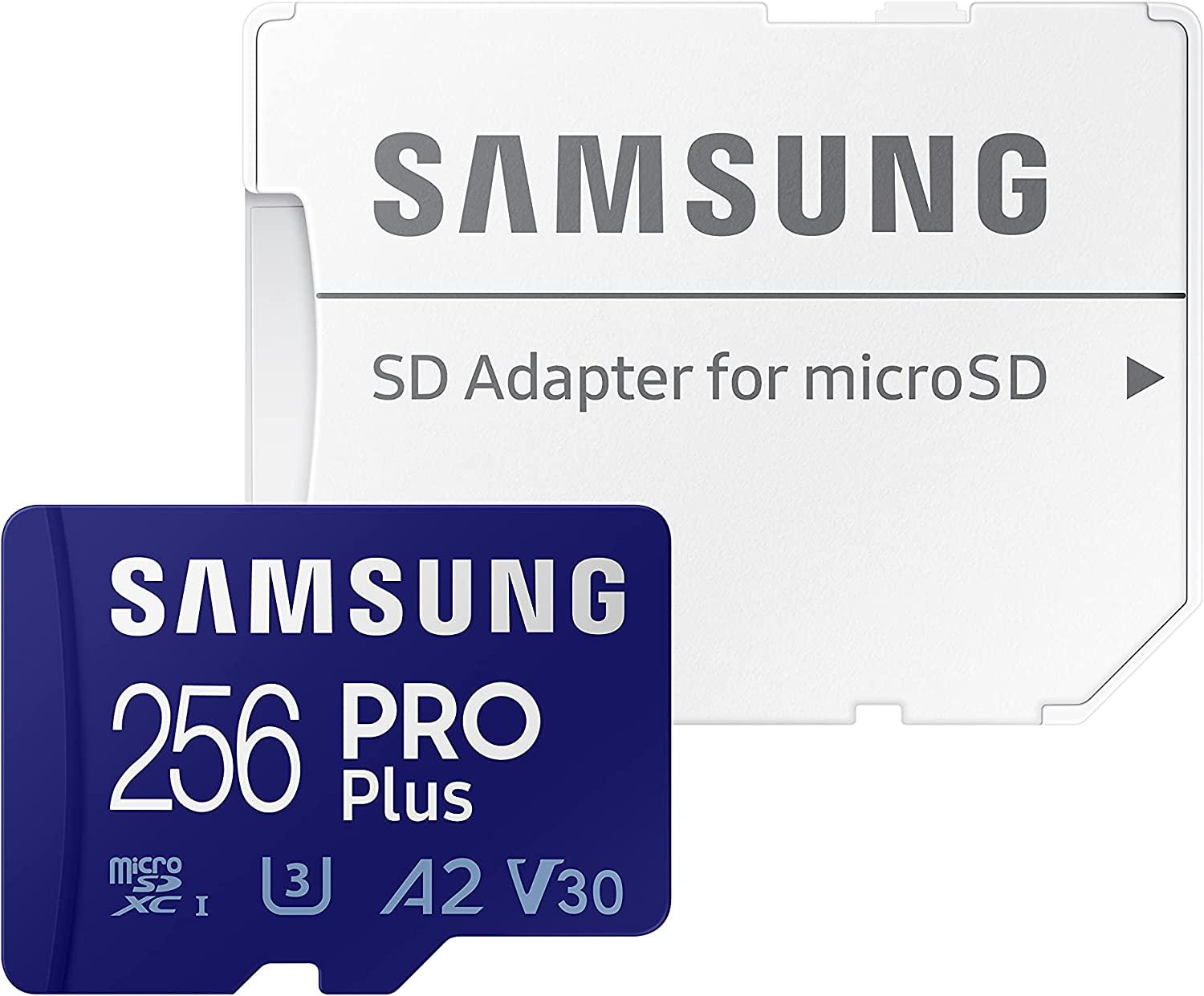 256GB Samsung Pro Plus U3 A2 V30 microSDXC Memory Card for $28.99 Shipped