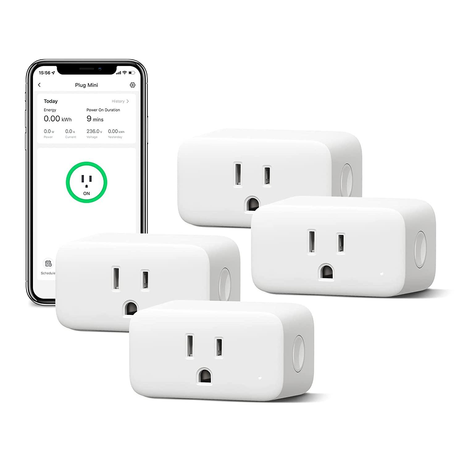 SwitchBot 15A Smart Plug Mini with WiFi and Bluetooth 4 Pack for $17.75