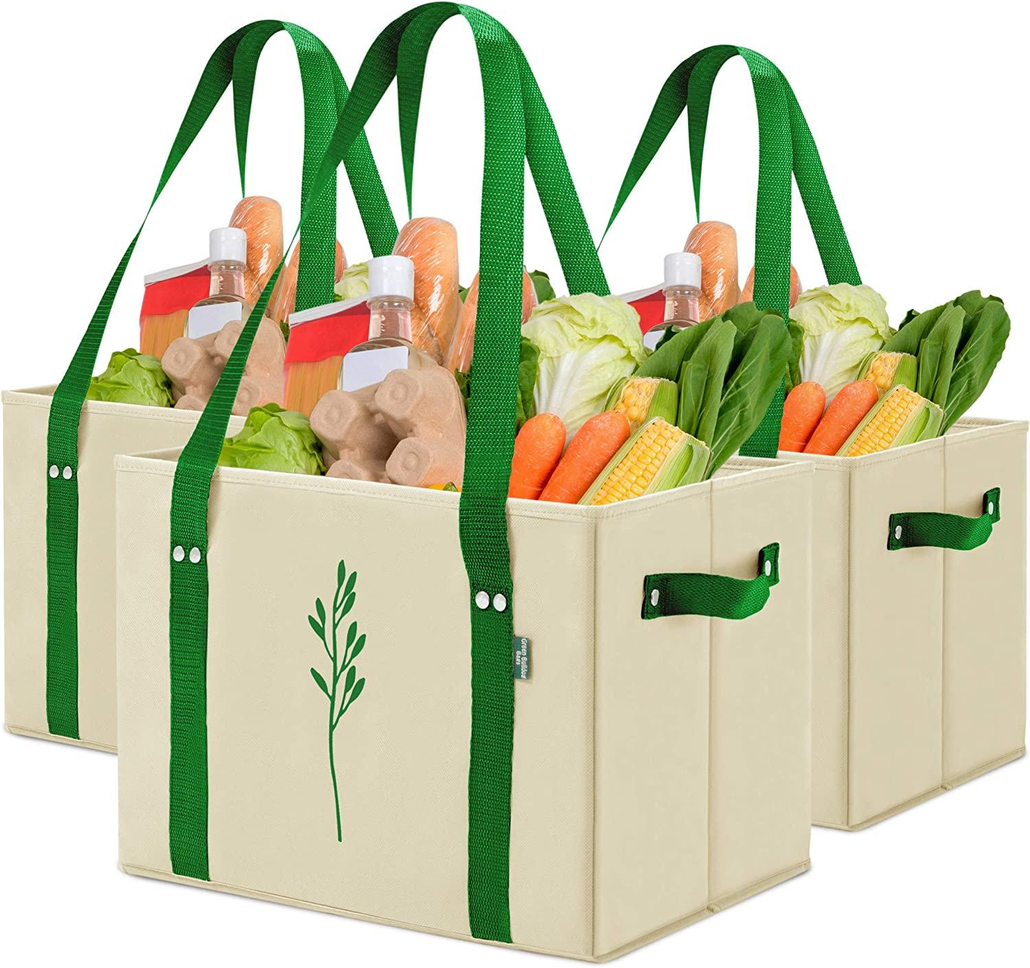Green Bulldog Reusable Grocery Bags 3 Pack for $17.57