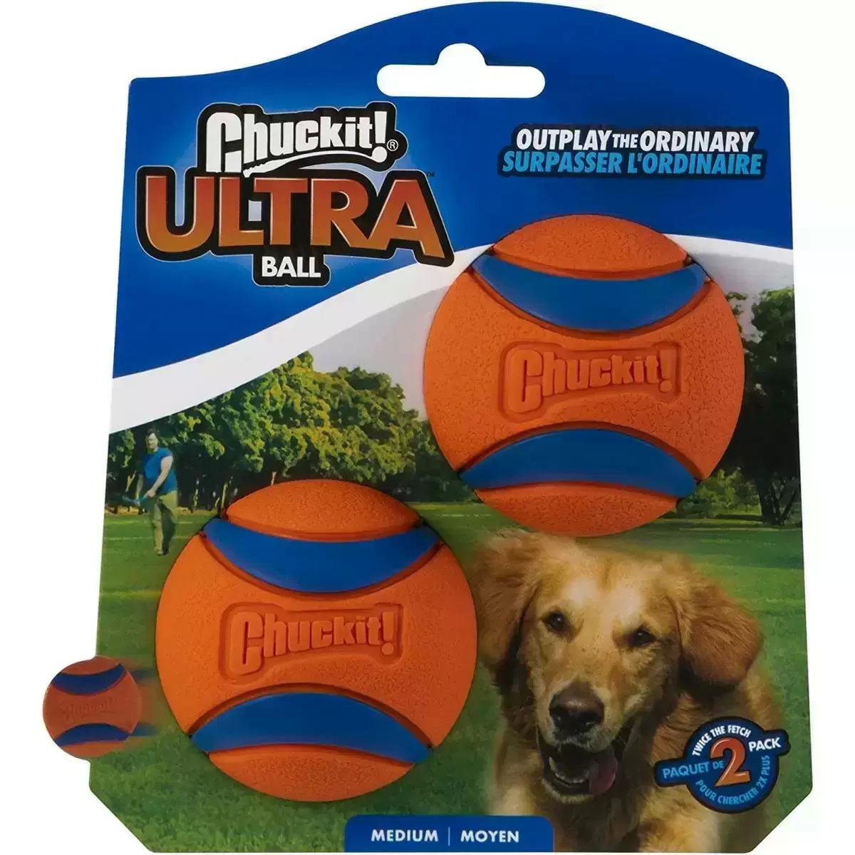 Chuckit Medium Ultra Ball Dog Toy 2 Pack for $4.74