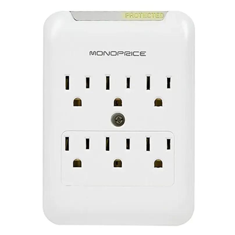 Monoprice 6 Outlet 540 Joules Slim Wall Tap Power Surge Protector for $7.64 Shipped