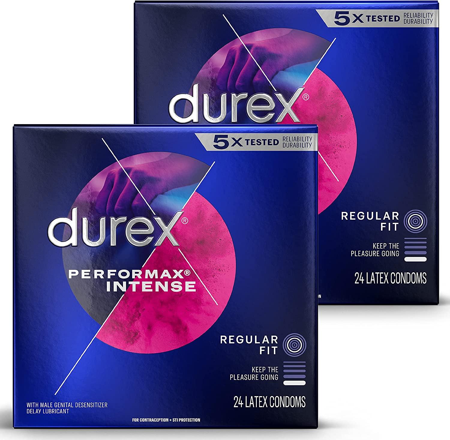 Durex Performax Intense Natural Rubber Ribbed Condoms for $18.35 Shipped