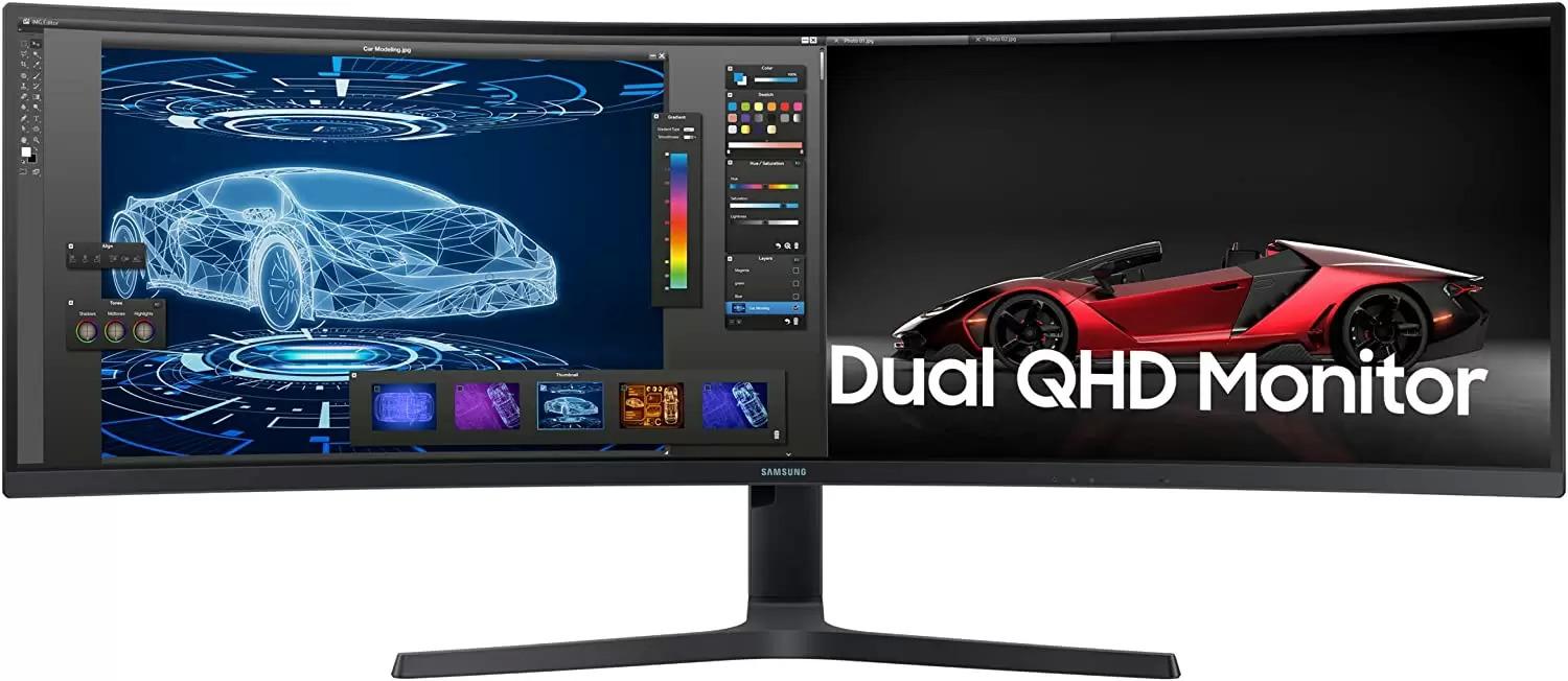 49in Samsung S95UA Super Ultrawide Dual QHD Monitor for $699.99 Shipped