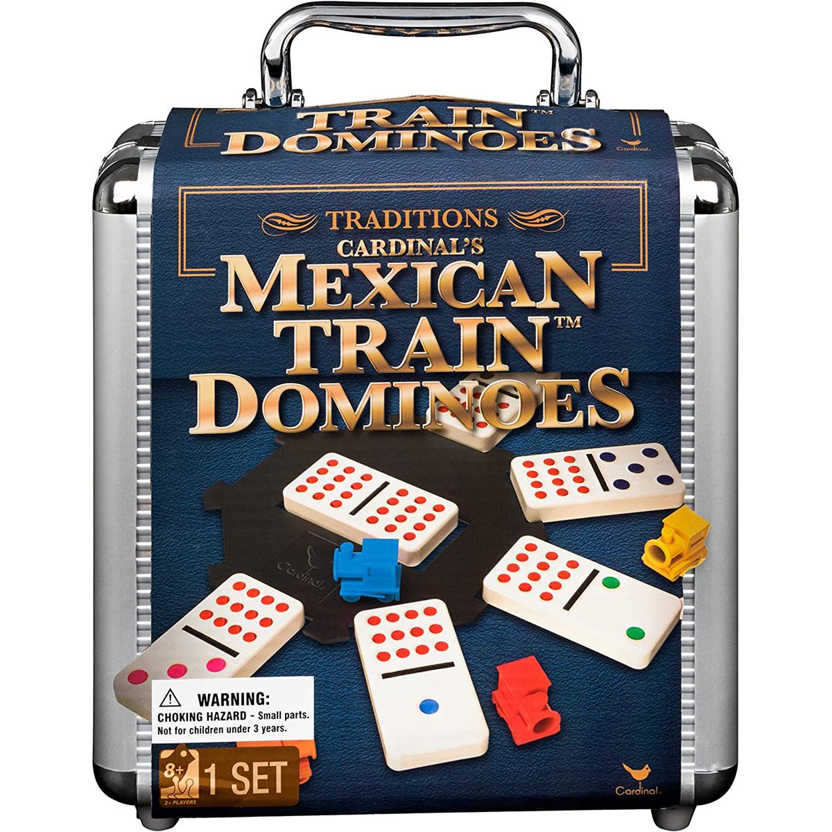 Spin Master Mexican Train Dominoes Set Tile Board Game for $10.53