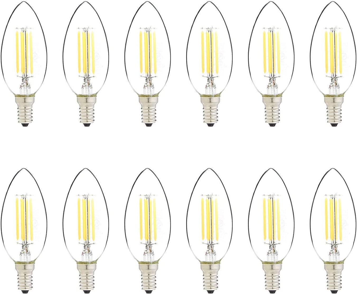 Amazon Basics 60W Equivalent B11 Dimmable LED Light Bulb 12 Pack for $4.95
