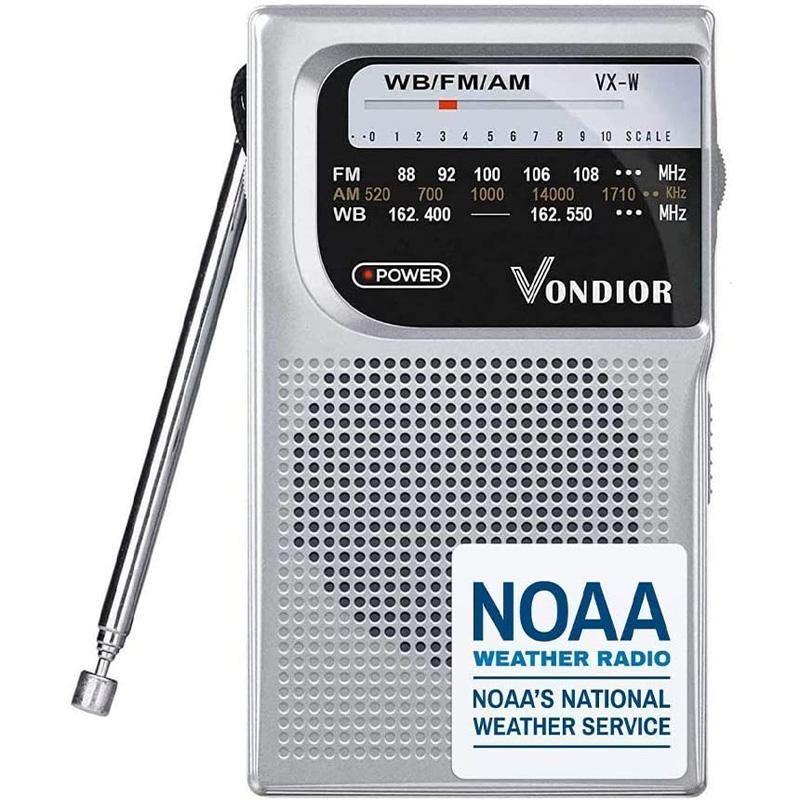 Vondior Portable NOAA AM/FM Emergency Weather Radio for $9.99 Shipped