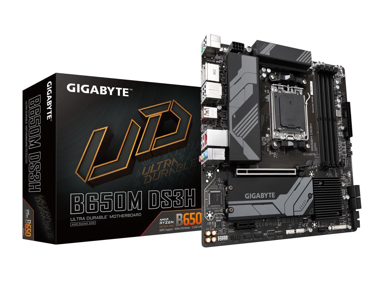 Gigabyte B650M DS3H AM5 AMD ATX Motherboard with 16GB Memory for $159.99 Shipped