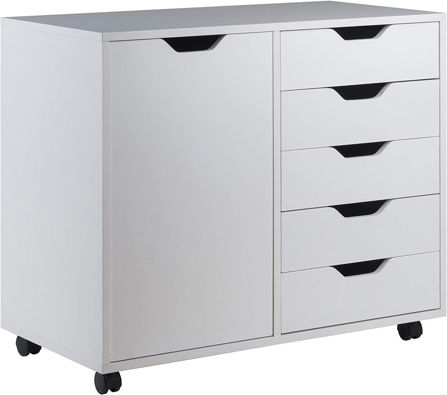 Winsome Wood Halifax 5-Drawer Mobile Side Cabinet for $111.20 Shipped