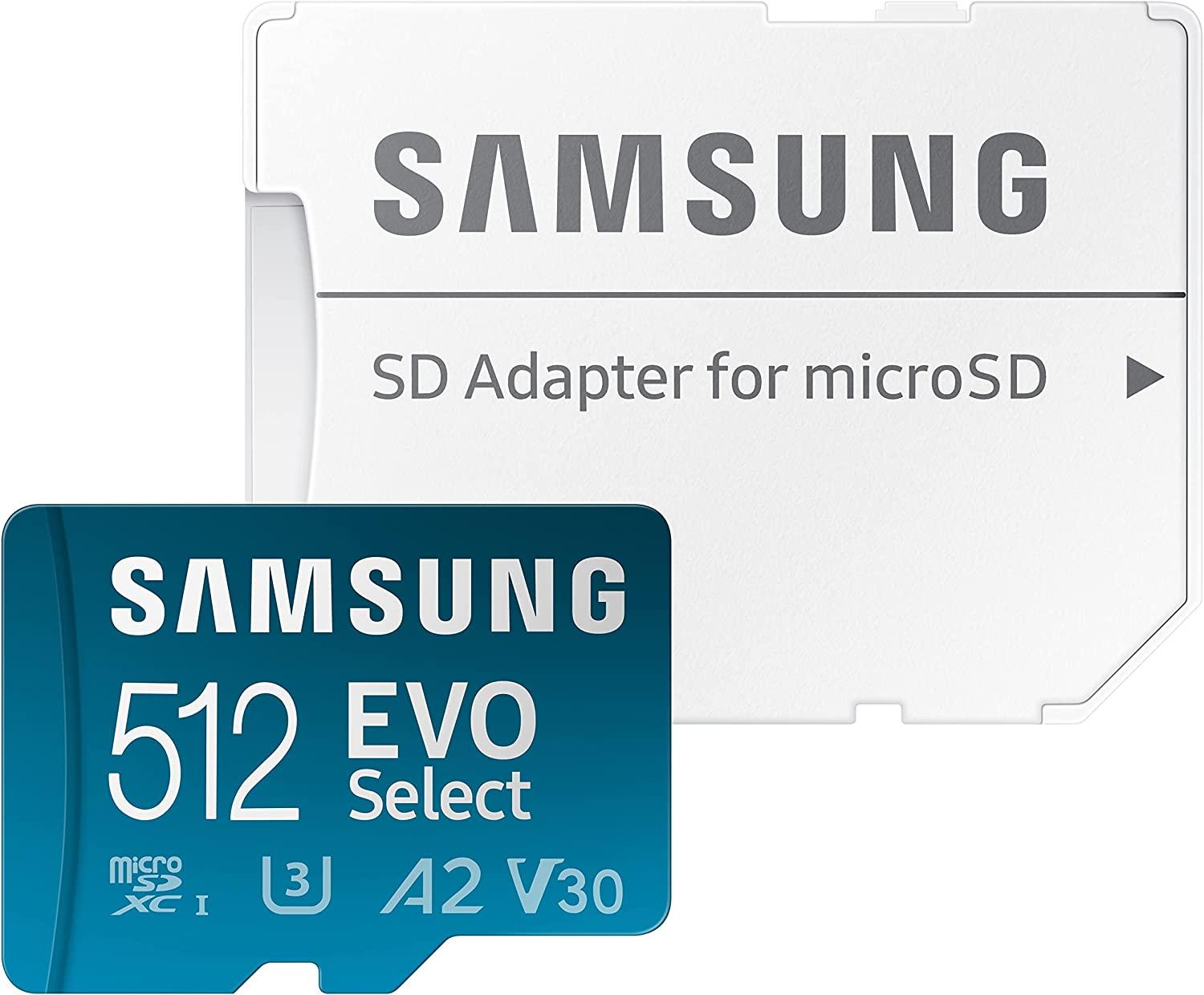 512GB Samsung EVO Select v30 microSDXC Memory Card for $44.99 Shipped