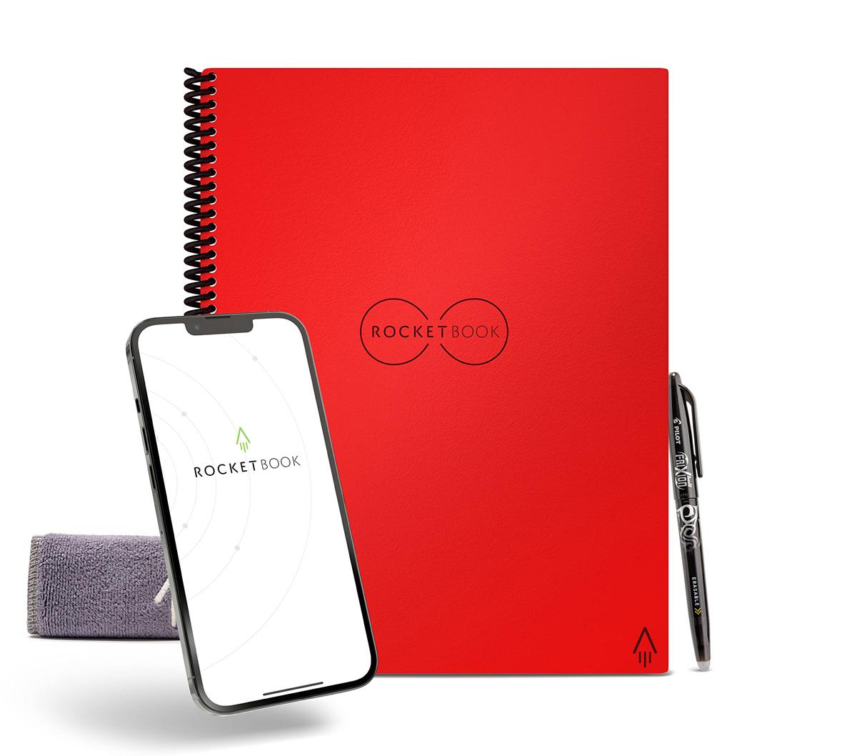 Rocketbook Smart Reusable Dot-Grid Notebook with Frixion Pen for $14.99