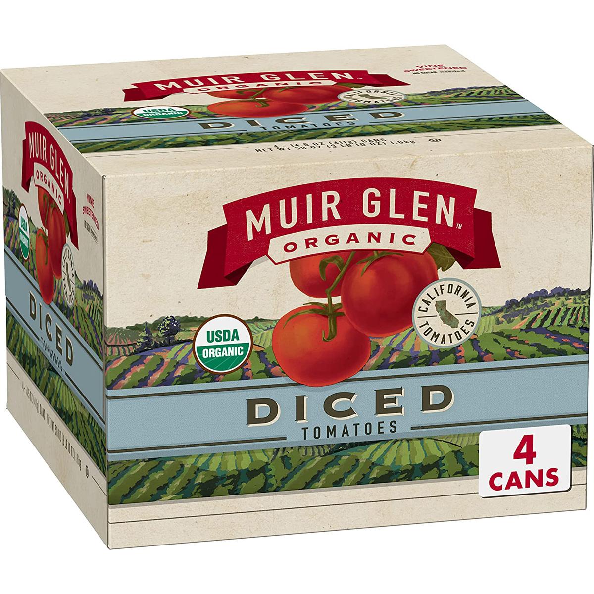 Muir Glen Organic Canned Diced Tomatoes 4 Pack for $3.65 Shipped