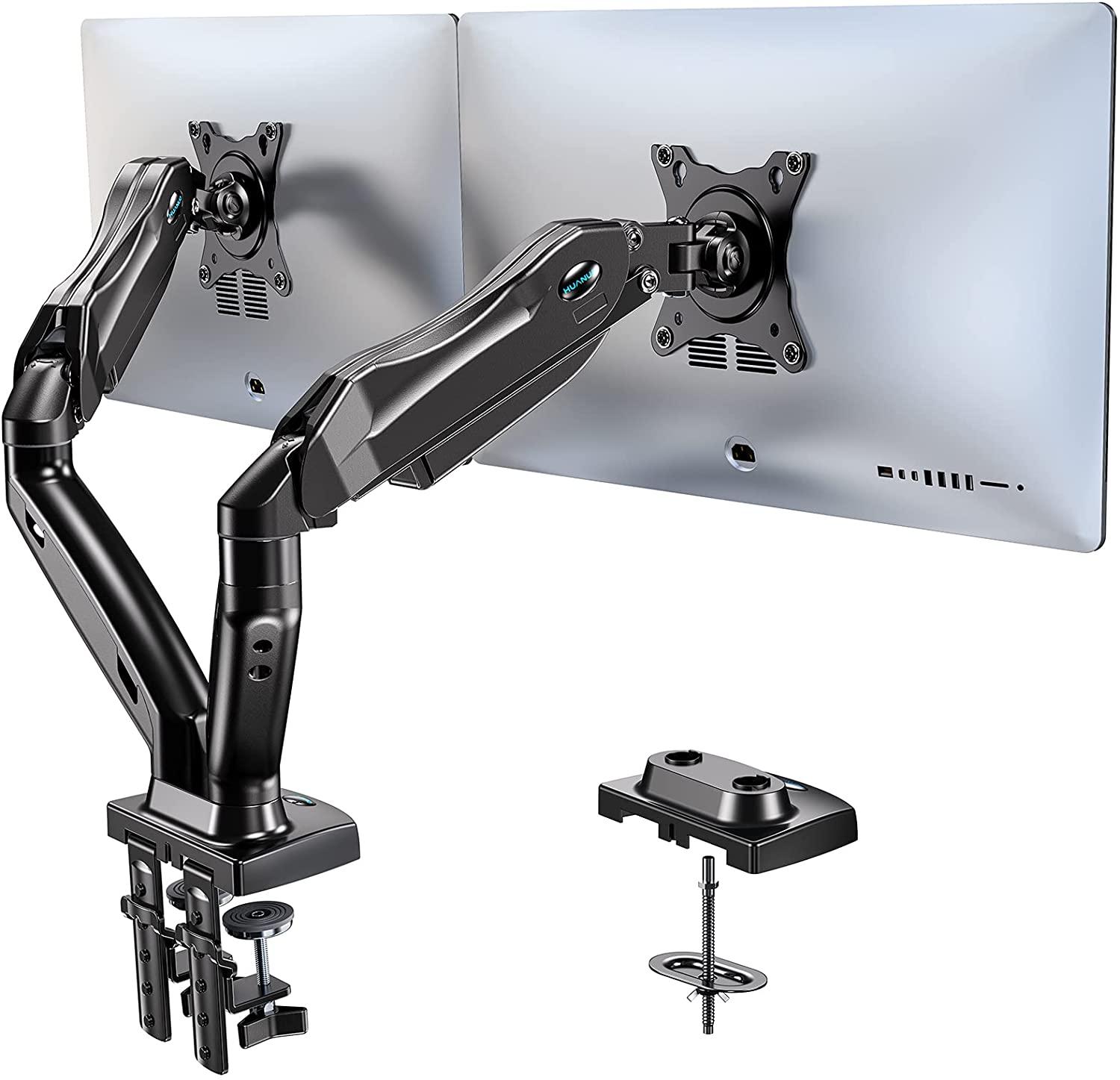 Dual Monitor Adjustable Spring Stand Monitor Mount for $33.99 Shipped