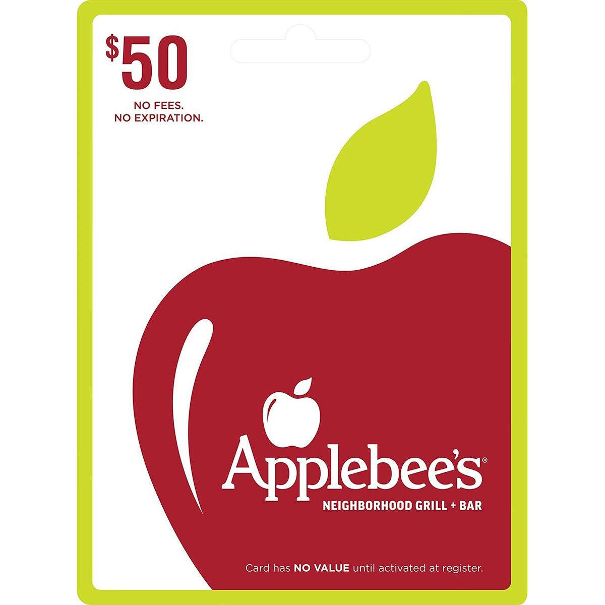 Applebees Neighborhood Grill and Bar Gift Card 20% Off