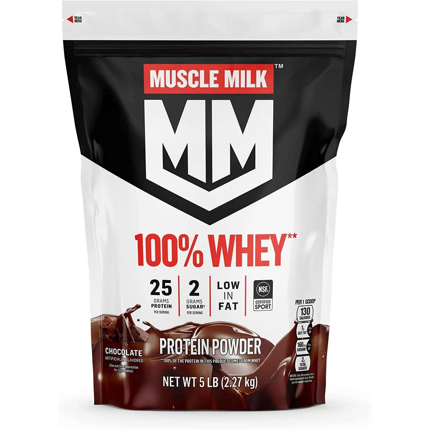 Muscle Milk 5Lbs Chocolate Whey Protein Powder for $33.59 Shipped