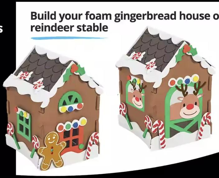 Free Gingerbread House or Reindeer Stable Craft Activity at JCPenney on December 10