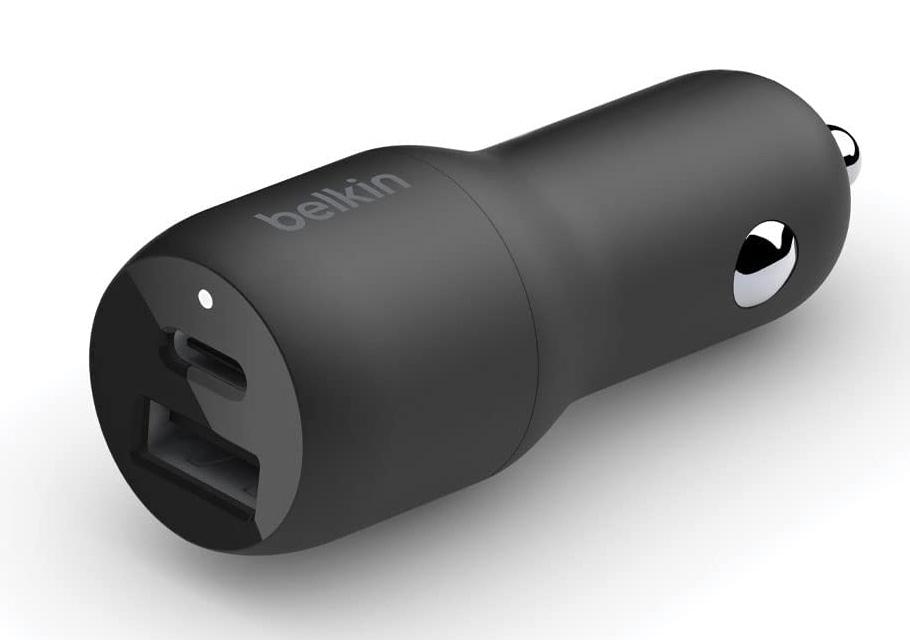 Belkin 37W Dual Port USB-C and USB Fast Car Charger for $14.99