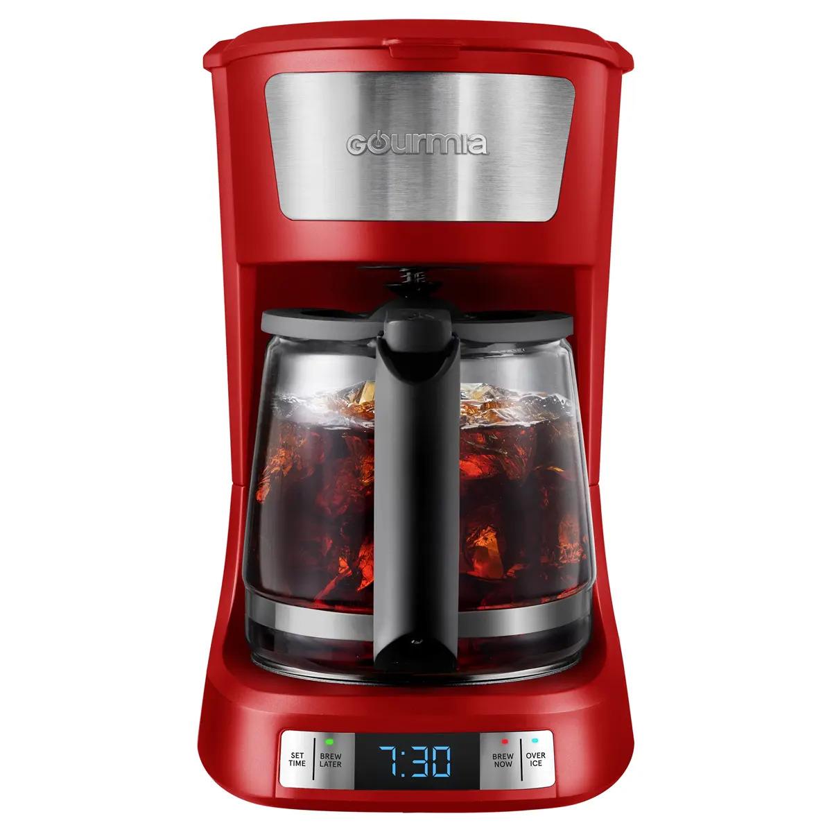 Gourmia Programmable Hot and Iced 12-Cup Coffee Maker for $15