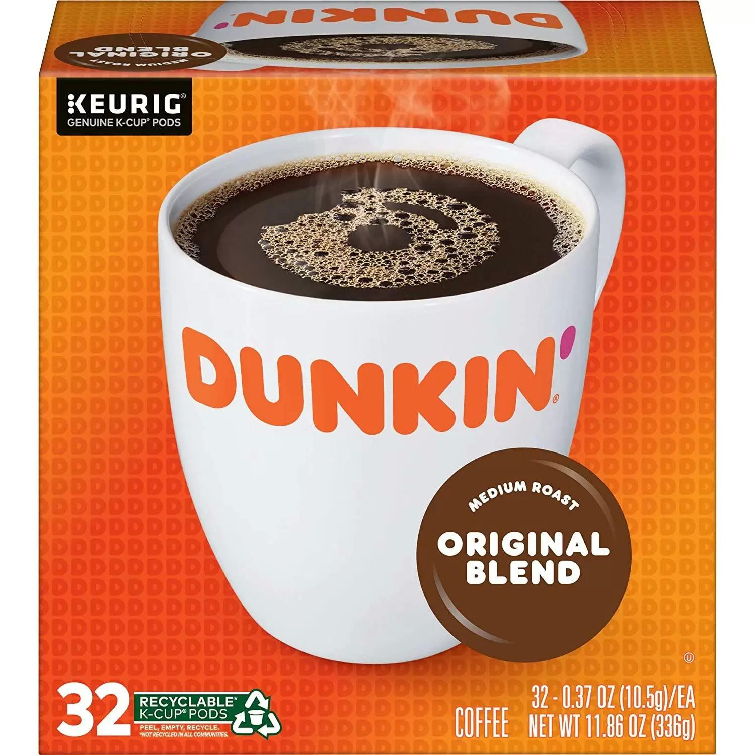 Dunkin Original Blend Coffee K-Cup Pods 128 Pack for $45.72 Shipped