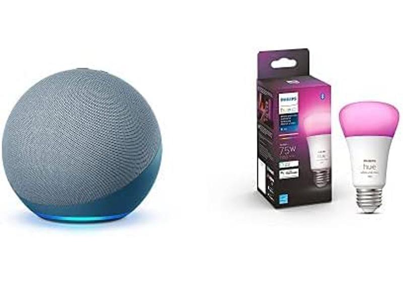 Amazon Echo 4th Gen with Philips Hue Smart Bulb for $49.99 Shipped