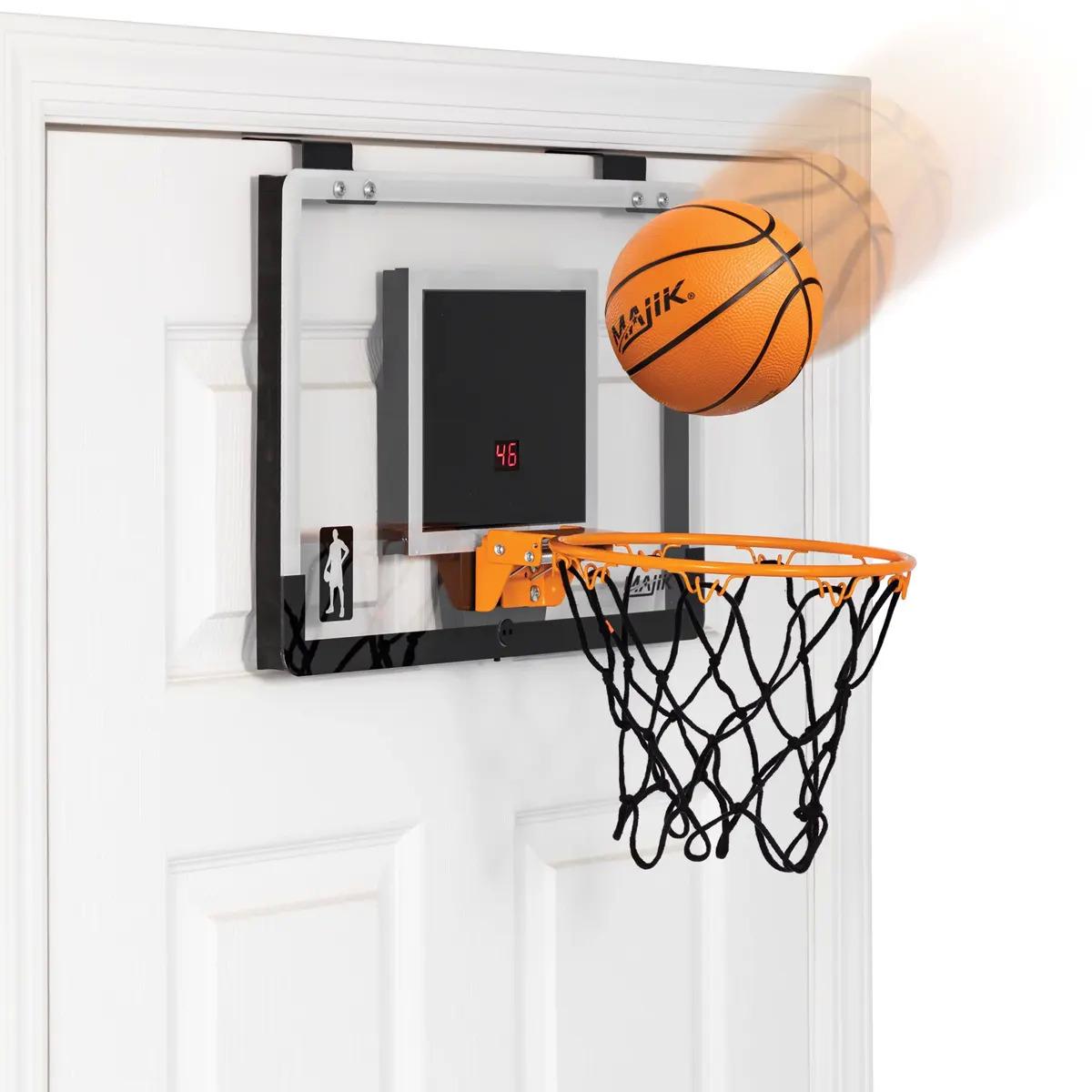 Majik Slam Dunk Over the Door Folding Mini Basketball Hoop for $9.88