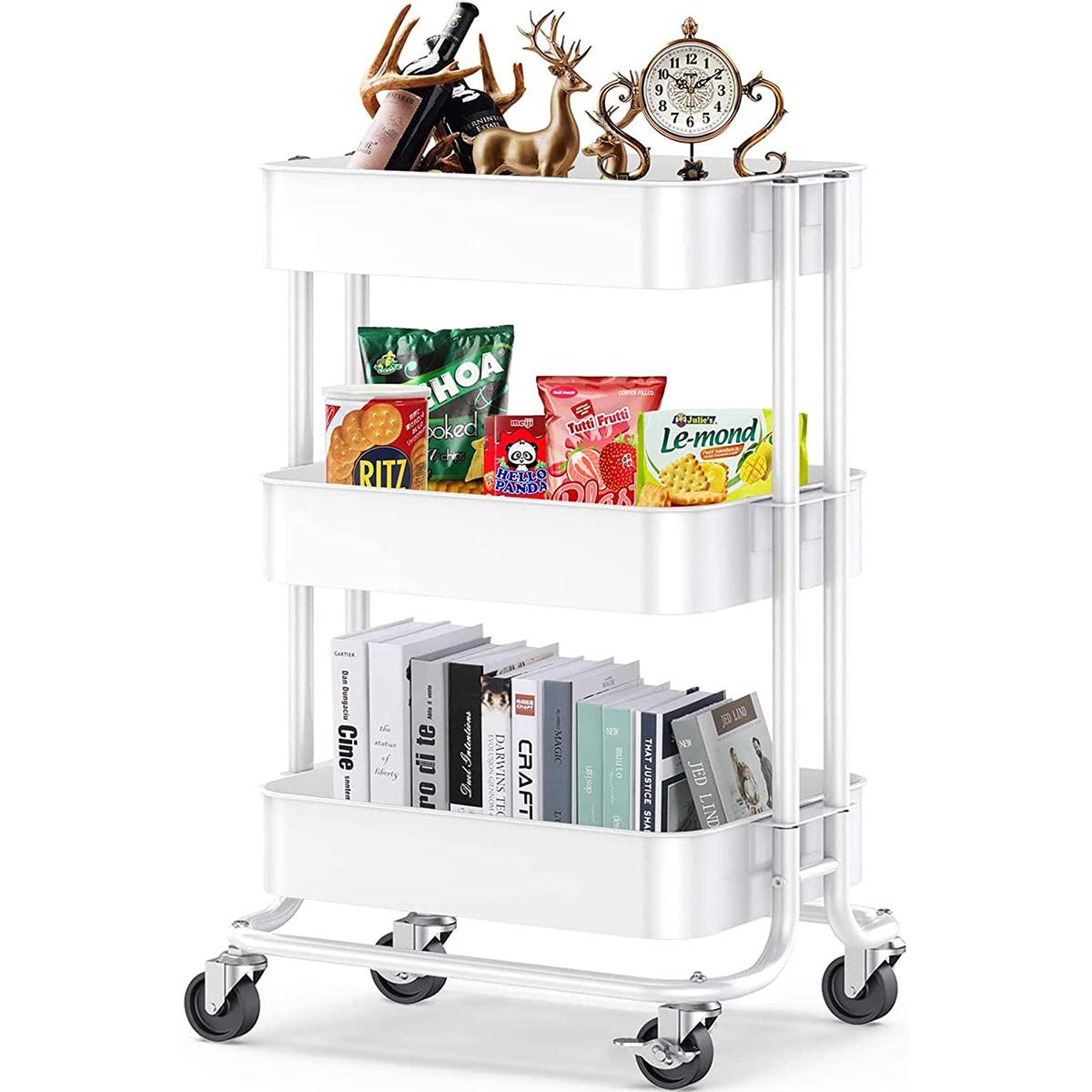 Pipishell 3-Tier Metal Rolling Utility Cart for $20.72 Shipped