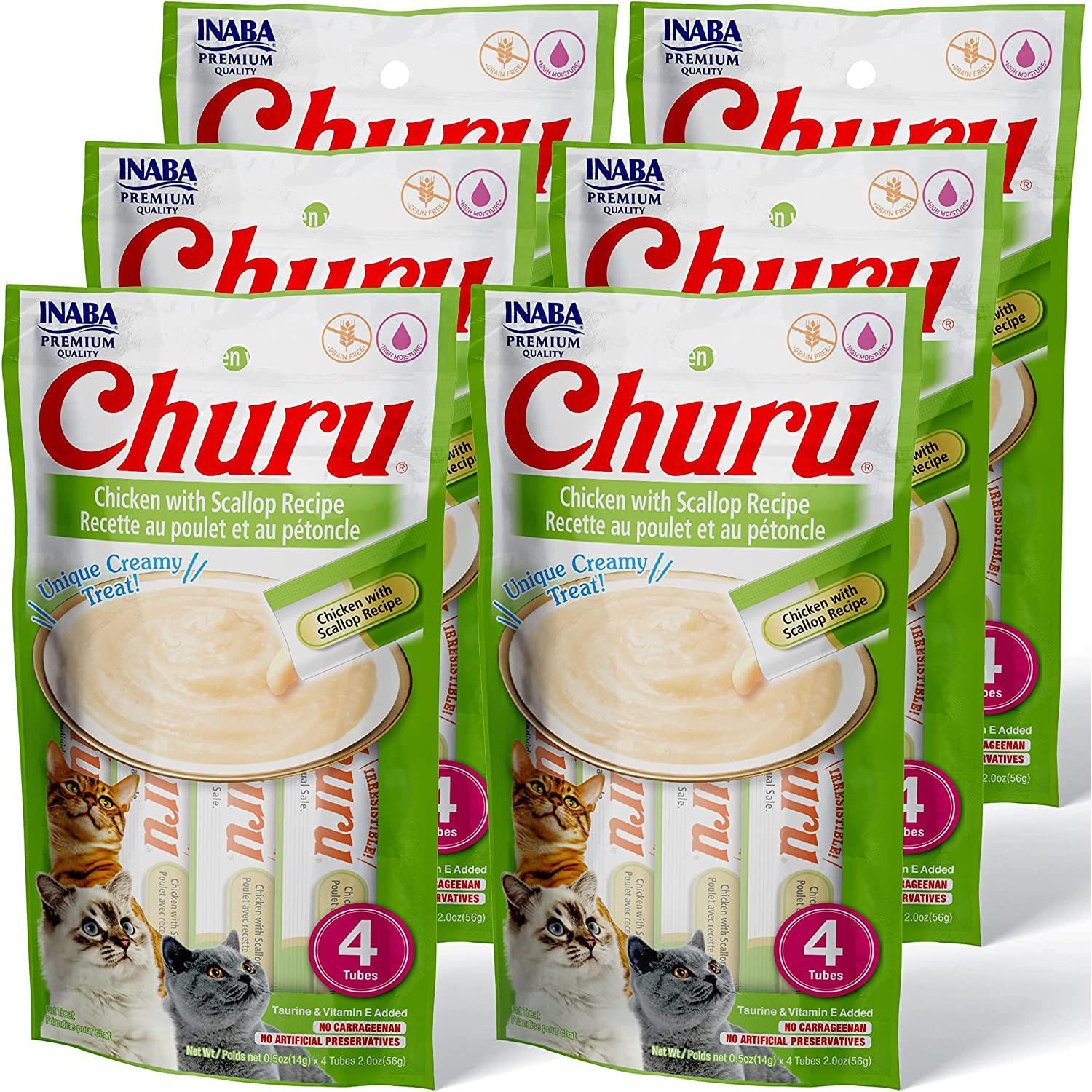 Inaba Churu Puree Cat Treat Tubes 24 Count for $7.41