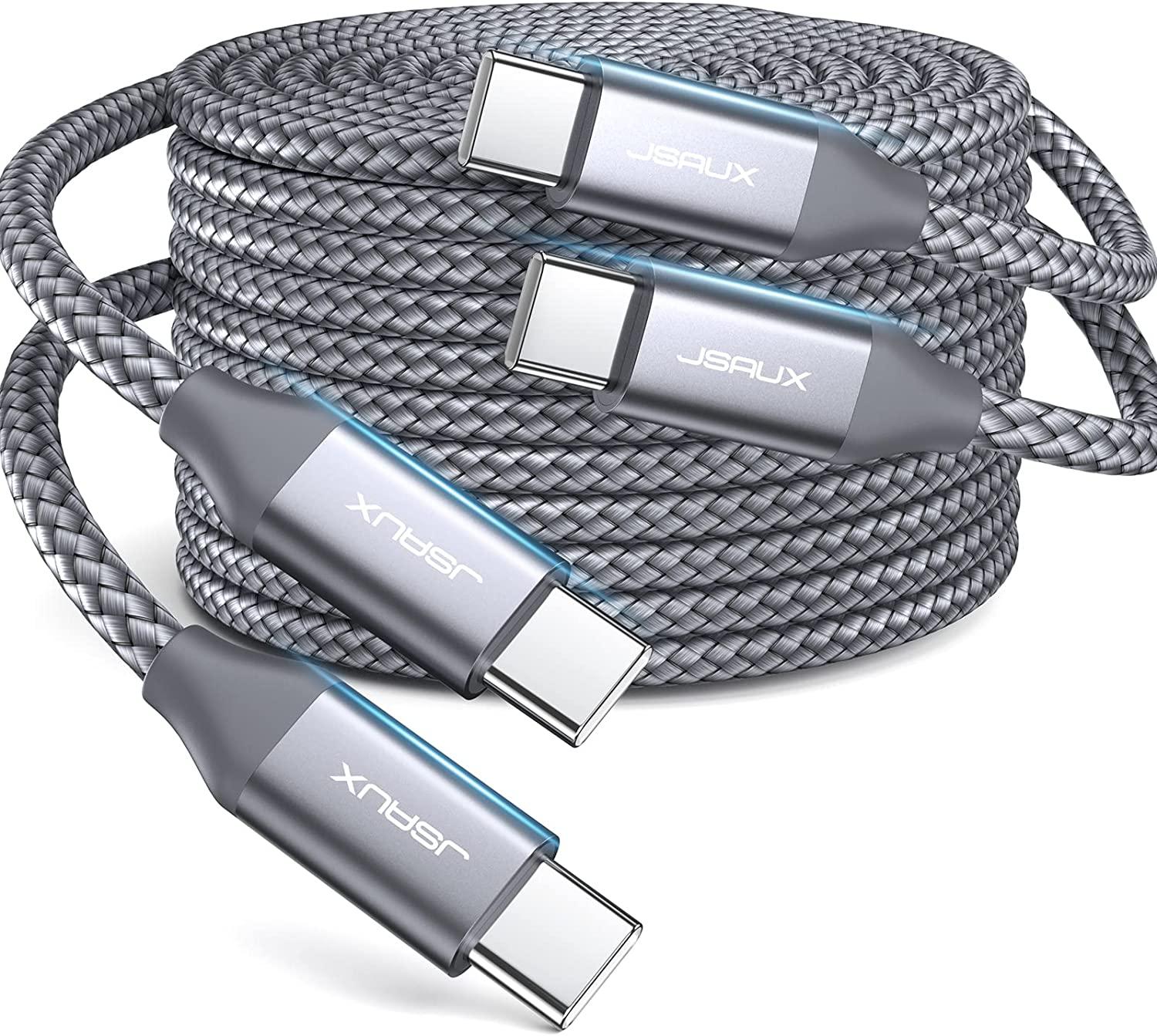 6ft USB-C to USB-C 60W Charging Cable Cord 2 Pack for $6.49