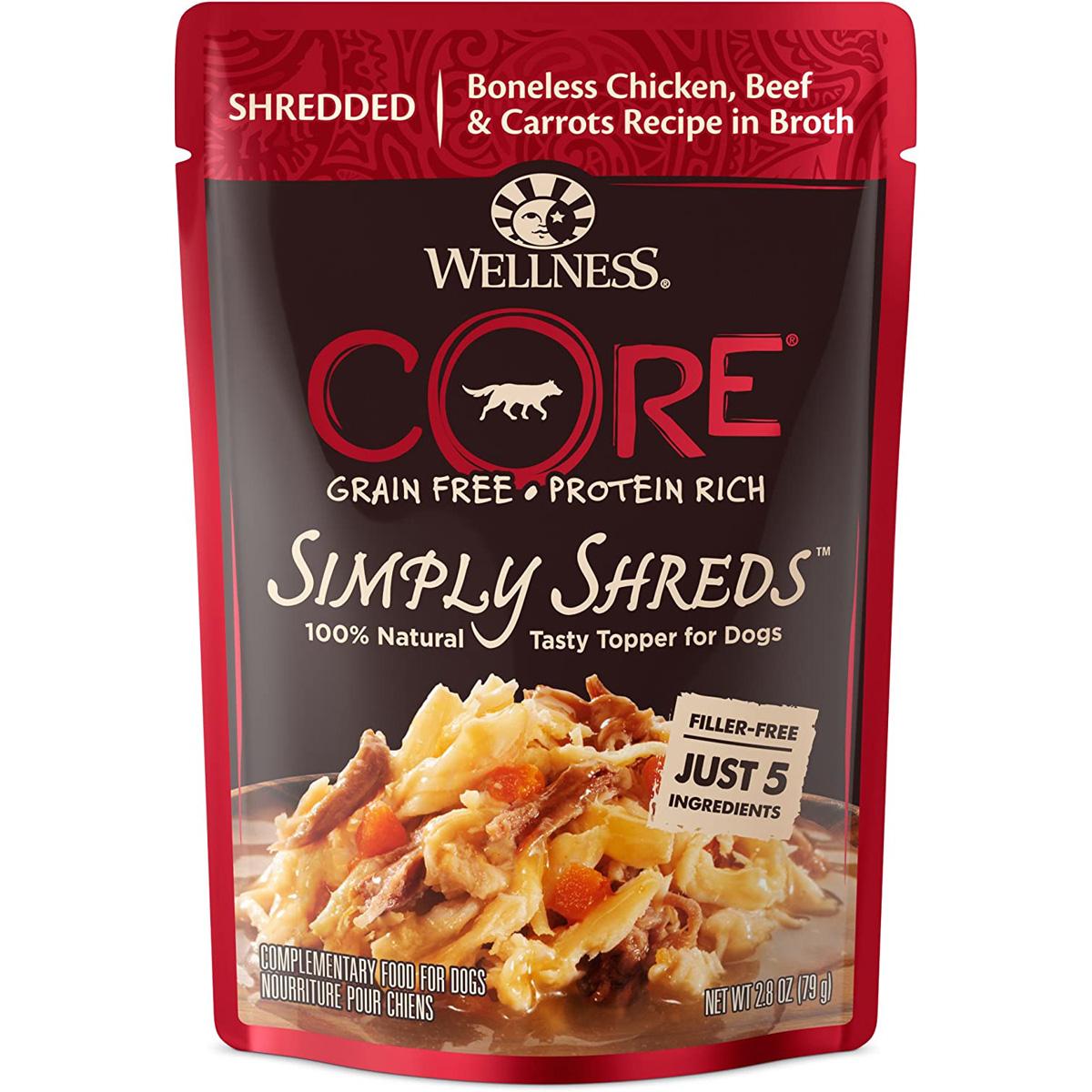 Wellness CORE Simply Shreds Dog Food Mixer 12 Pack for $10.37 Shipped